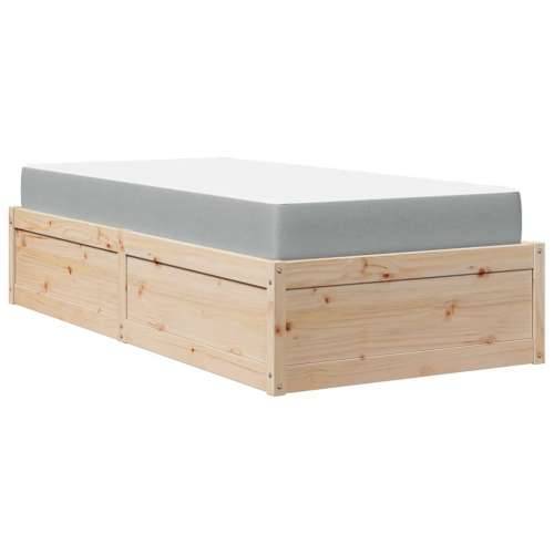 Krevet s madracem 90 x 200 cm od masivne borovine - Prirodna 90 x 200 cm Cijena