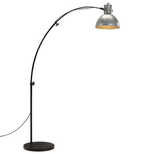 Podna svjetiljka 25 W vintage srebrna 150 cm E27 - Srebrno 1 Cijena