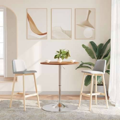 Barski stol svjetlosmeđi Ø 60 x 89,5 cm od masivne hrastovine - Svjetlosmeđa 60 x 89.5 cm 1 masivna hrastovina Cijena