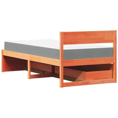 Krevet s ladicama i madracem voštano smeđi 90x200 cm borovina Voštano smeđa 90 x 200 cm Cijena