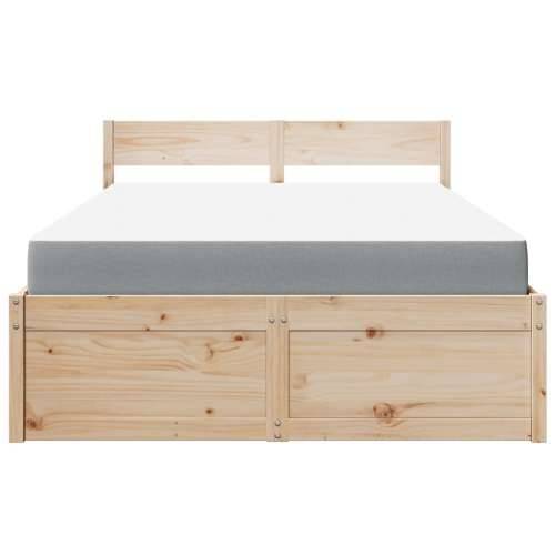 Krevet s ladicama i madracem 120 x 190 cm od masivne borovine - Prirodna 120 x 190 cm Cijena