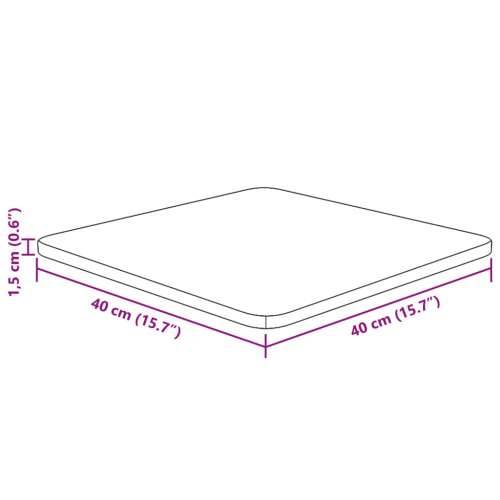Četvrtasta stolna ploča 40x40x1,5 cm netretirana hrastovina - Prirodna 40 x 40 x 1.5 cm 1 Cijena