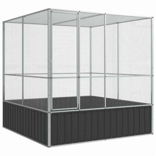 Kavez za ptice srebrni 211 x 207 x 212 cm čelični - 211 x 207 x 212 cm Cijena