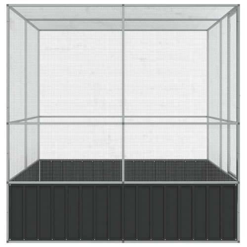 Kavez za ptice srebrni 211 x 207 x 212 cm čelični - 211 x 207 x 212 cm Cijena