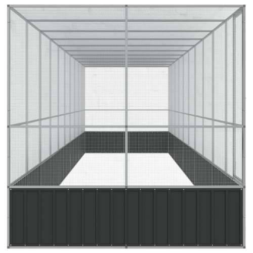 Kavez za ptice s produžetkom srebrni 1039x207x212 cm čelični - 1039 x 207 x 212 cm Cijena