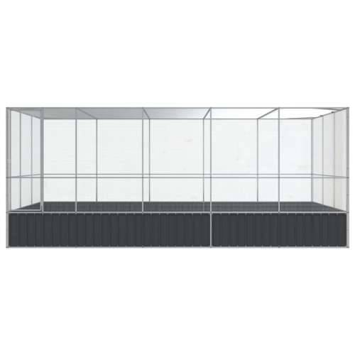 Kavez za ptice s produžetkom srebrni 518x307x212 cm čelični - 518 x 307 x 212 cm Cijena