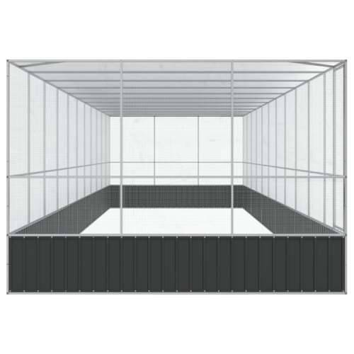 Kavez za ptice s produžetkom srebrni 1139x307x212 cm čelični - 1139 x 307 x 212 cm Cijena