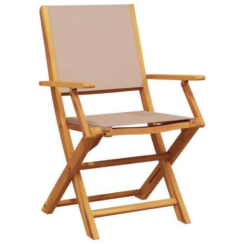 3-dijelni bistro set od tkanine i masivnog drva smeđesivi - Sivo-smeđa 60 x 60 x 75 cm 1 Cijena