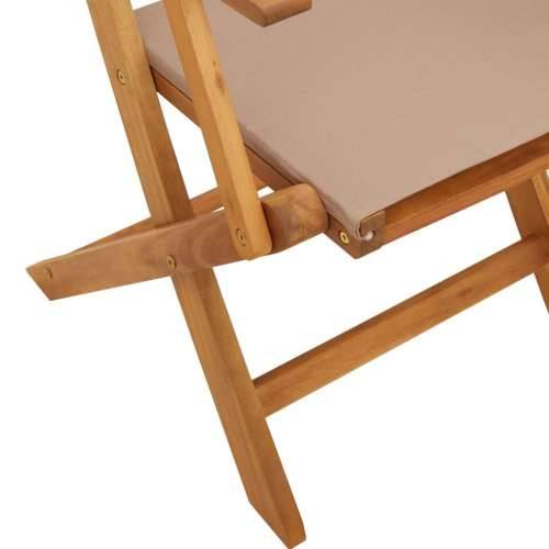 3-dijelni bistro set od tkanine i masivnog drva smeđesivi - Sivo-smeđa 60 x 60 x 75 cm 1 Cijena