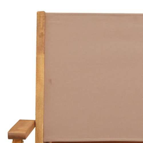 3-dijelni bistro set od tkanine i masivnog drva smeđesivi - Sivo-smeđa 60 x 60 x 75 cm 1 Cijena