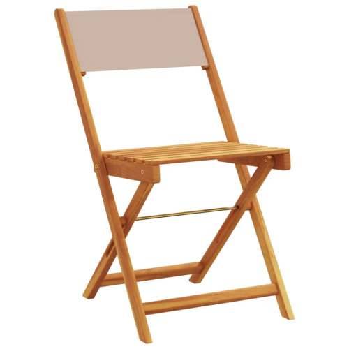 3-dijelni bistro set od tkanine i masivnog drva smeđesivi - Sivo-smeđa 70 x 75 cm 1 Cijena