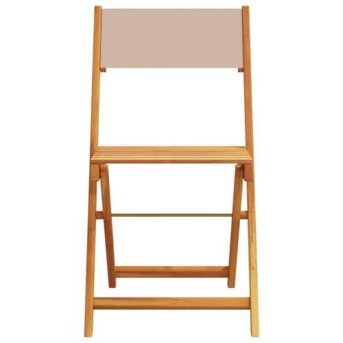 3-dijelni bistro set od tkanine i masivnog drva smeđesivi - Sivo-smeđa 70 x 75 cm 1 Cijena