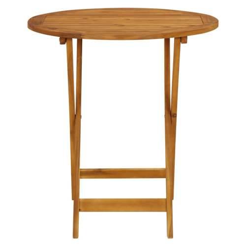 3-dijelni bistro set od tkanine i masivnog drva smeđesivi - Sivo-smeđa 70 x 75 cm 1 Cijena