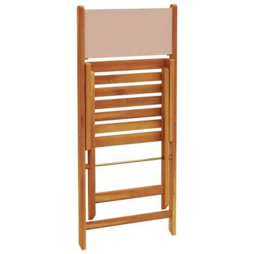 3-dijelni bistro set od tkanine i masivnog drva smeđesivi - Sivo-smeđa 70 x 75 cm 1 Cijena