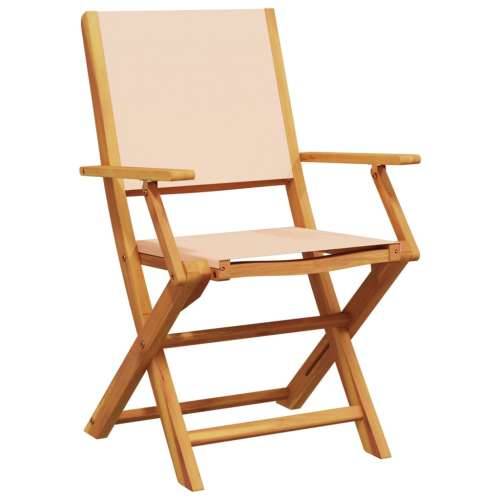 3-dijelni bistro set od tkanine i masivnog drva krem bež - Bež 70 x 75 cm 1 Cijena