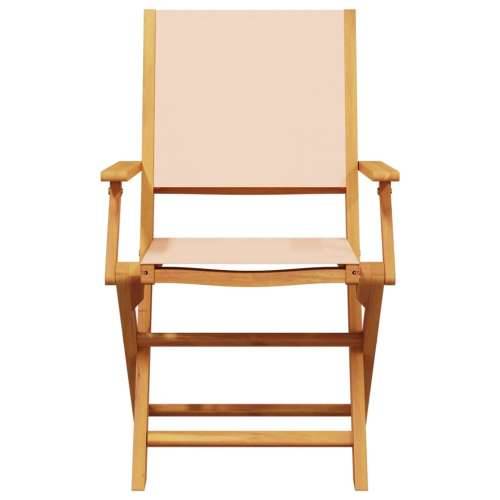 3-dijelni bistro set od tkanine i masivnog drva krem bež - Bež 70 x 75 cm 1 Cijena