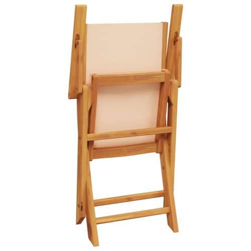 3-dijelni bistro set od tkanine i masivnog drva krem bež - Bež 70 x 75 cm 1 Cijena