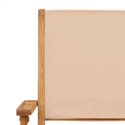 3-dijelni bistro set od tkanine i masivnog drva krem bež - Bež 70 x 75 cm 1 Cijena