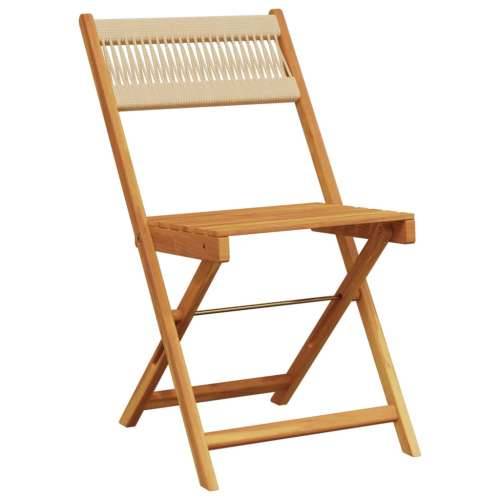 3-dijelni bistro set od polipropilen i masivnog drva bež - Bež 70 x 70 x 75 cm 1 Cijena