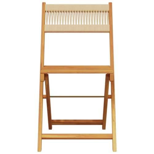 3-dijelni bistro set od polipropilen i masivnog drva bež - Bež 70 x 70 x 75 cm 1 Cijena