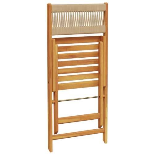 3-dijelni bistro set od polipropilen i masivnog drva bež - Bež 70 x 70 x 75 cm 1 Cijena