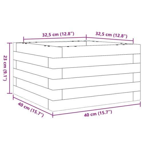 Vrtna sadilica bijela 40 x 40 x 23 cm od masivne borovine - Bijela 40 x 40 x 23 cm 1 Cijena