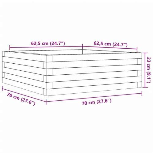 Vrtna sadilica 70x70x23 cm od masivne borovine - Prirodna boja bora 70 x 70 x 23 cm 1 Cijena