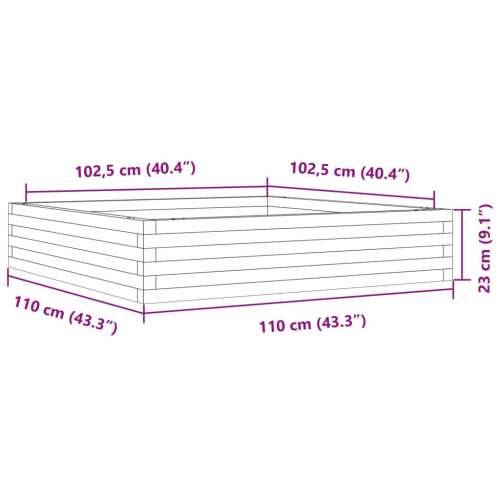 Vrtna sadilica 110x110x23 cm od impregnirane borovine - Prirodno impregnirano 110 x 110 x 23 cm 1 Cijena