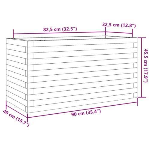 Vrtna sadilica bijela 90x40x45,5 cm od masivne borovine - Bijela 90 x 40 x 45.5 cm 1 Cijena