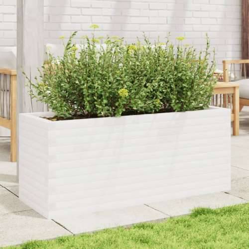Vrtna sadilica bijela 110x40x45,5 cm od masivne borovine - Bijela 110 x 40 x 45.5 cm 1 Cijena