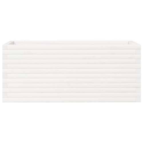 Vrtna sadilica bijela 110x40x45,5 cm od masivne borovine - Bijela 110 x 40 x 45.5 cm 1 Cijena