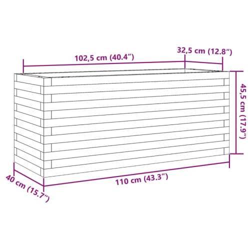 Vrtna sadilica bijela 110x40x45,5 cm od masivne borovine - Bijela 110 x 40 x 45.5 cm 1 Cijena