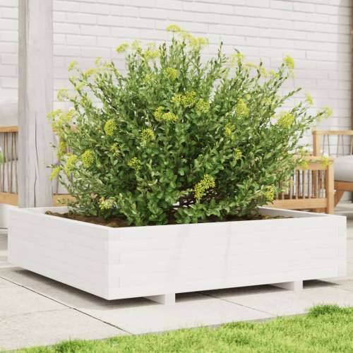 Vrtna sadilica bijela 100x100x26,5 cm od masivne borovine Cijena