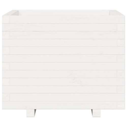 Vrtna sadilica bijela 60x60x49,5 cm od masivne borovine Cijena
