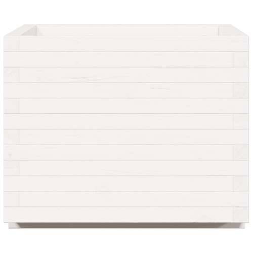 Vrtna sadilica bijela 60x60x49,5 cm od masivne borovine Cijena