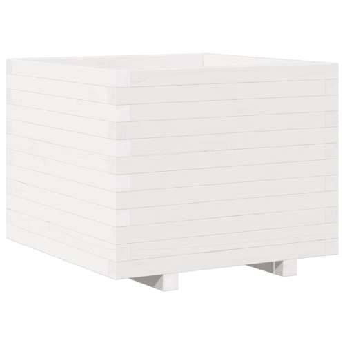 Vrtna sadilica bijela 60x60x49,5 cm od masivne borovine Cijena