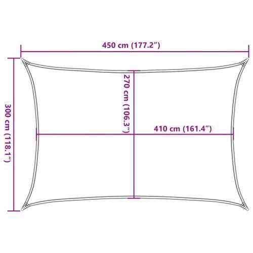 Jedro za zaštitu od sunca 160 g/m² pravokutno plavo 3x4,5m HDPE - Plava 3 x 4.5 m 1 Cijena