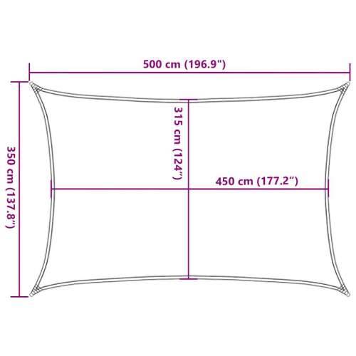 Jedro za zaštitu od sunca 160 g/m² terakota žuto 3,5 x 5 m HDPE - Žuta 3.5 x 5 m 1 Cijena
