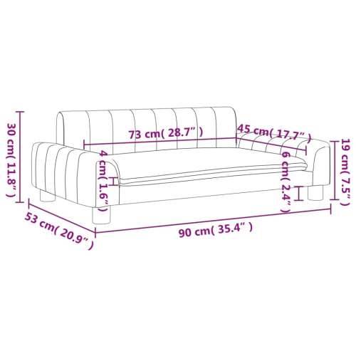 Dječja fotelja krem 90x53x30 cm od umjetne kože - Krema 90 x 53 x 30 cm Cijena