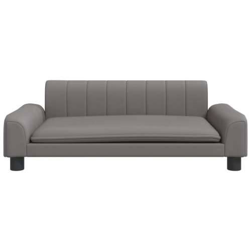 Dječja fotelja siva 90x53x30 cm od umjetne kože - Siva 90 x 53 x 30 cm Cijena
