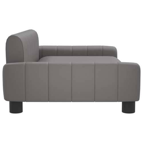 Dječja fotelja siva 90x53x30 cm od umjetne kože - Siva 90 x 53 x 30 cm Cijena