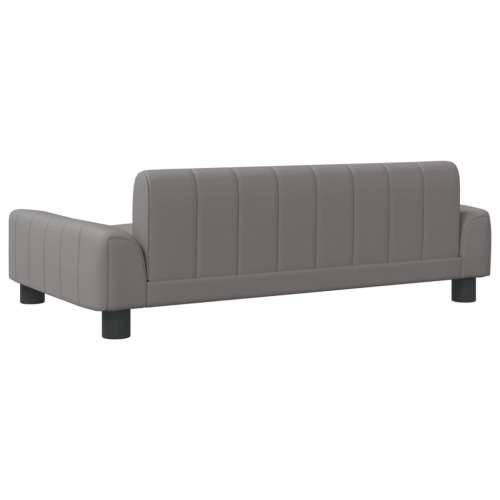 Dječja fotelja siva 90x53x30 cm od umjetne kože - Siva 90 x 53 x 30 cm Cijena