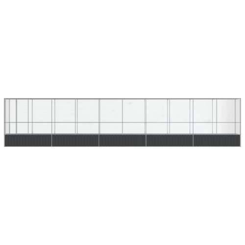 Kavez za ptice s produžetkom srebrni 1042,5x107x212 cm čelični - 1042.5 x 107 x 212 cm Cijena