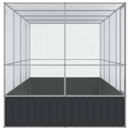 Kavez za ptice s produžetkom srebrni 418x207x212 cm čelični - 418 x 207 x 212 cm Cijena