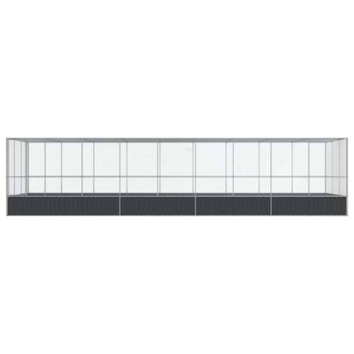 Kavez za ptice s produžetkom srebrni 932x307x212 cm čelični - 932 x 307 x 212 cm Cijena