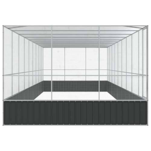 Kavez za ptice s produžetkom srebrni 932x307x212 cm čelični - 932 x 307 x 212 cm Cijena