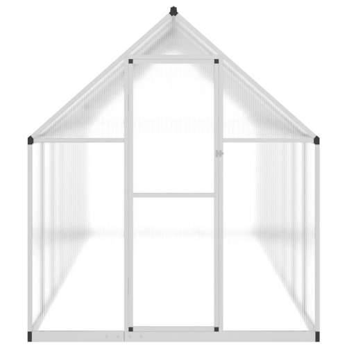 Staklenik s okvirom srebrni 445 x 169 x 195 cm aluminijski - Srebrno 445 x 169 x 195 cm 1 Cijena