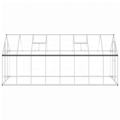 Staklenik s okvirom srebrni 445 x 169 x 195 cm aluminijski - Srebrno 445 x 169 x 195 cm 1 Cijena