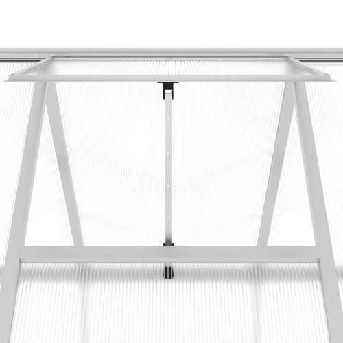 Staklenik s okvirom srebrni 445 x 169 x 195 cm aluminijski - Srebrno 445 x 169 x 195 cm 1 Cijena