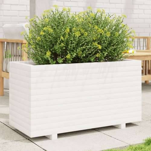 Vrtna sadilica bijela 90x40x49,5 cm od masivne borovine Cijena